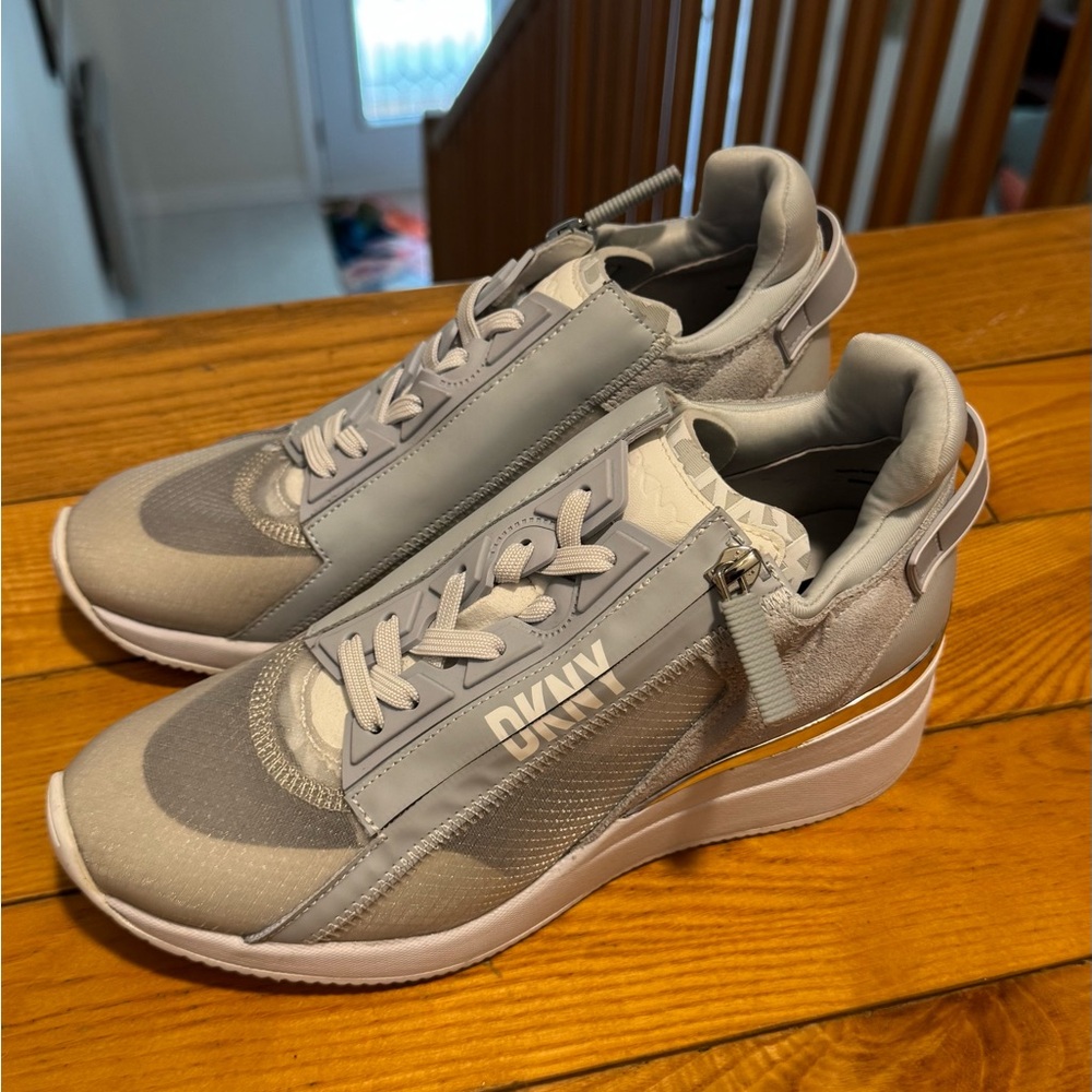 DKNY Gray Women's Platform Sneakers